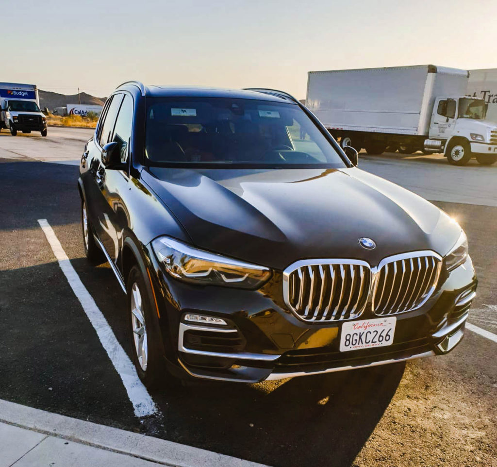 Choix de la BMW X5 pour le road trip aux Etats-Unis.